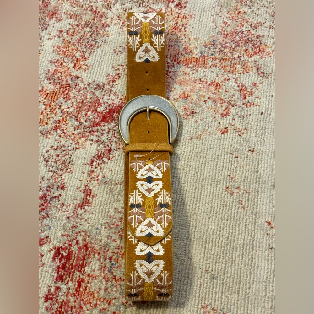 Free People Fleur Waist Belt – Embroidered Leather Boho Belt | M/L | NWOT - Picture 15 of 15